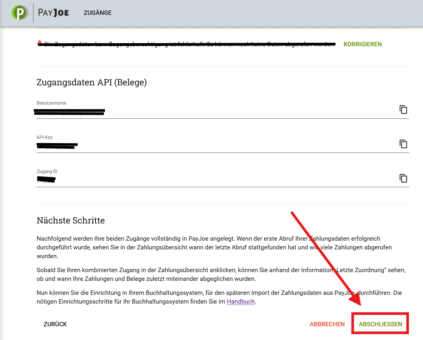 PayJoe - Zuordnungsbedingung konfigurieren